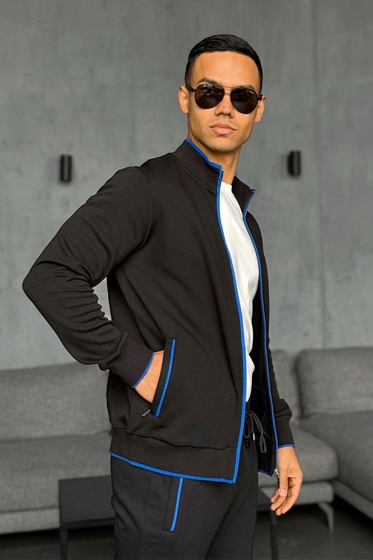 Классическая мужская кофта Zilli чёрного цвета