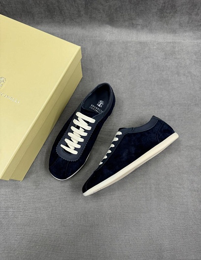 Мужские замшевые кроссовки Brunello Cucinelli   