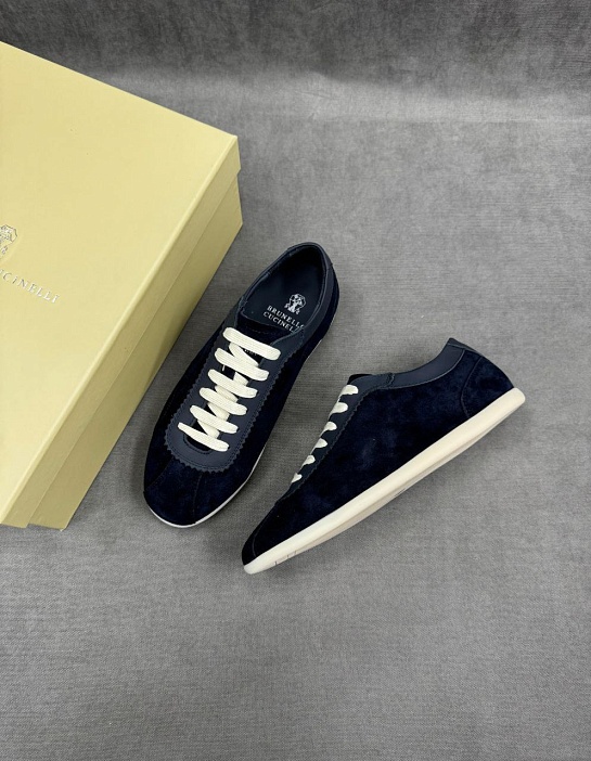 Мужские замшевые кроссовки Brunello Cucinelli