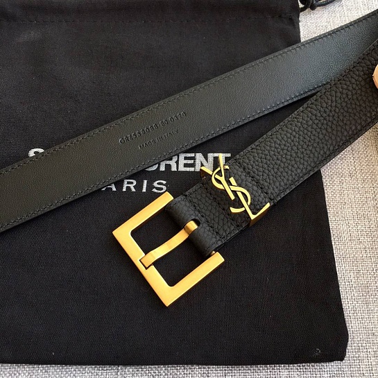 Кожаный ремень Yves Saint Laurent Cassandre (ширина 2 / 3 см)