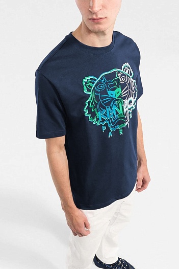Мужская футболка Kenzo "Tiger" - Navy   