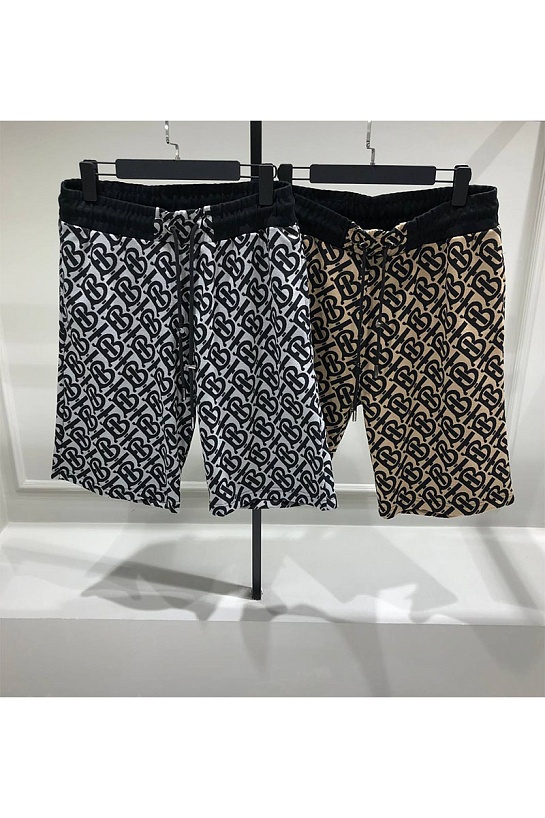 Мужские шорты Burberry monogram-pattern - Grey