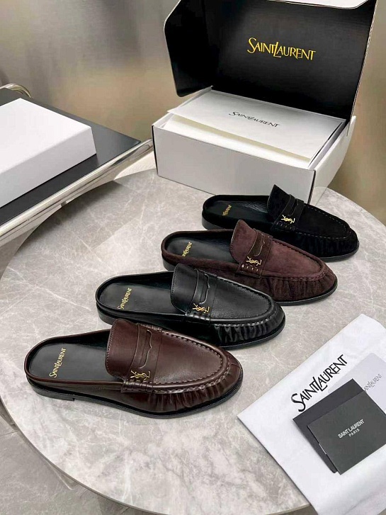 Женские кожаные мюли Yves Saint Laurent premium