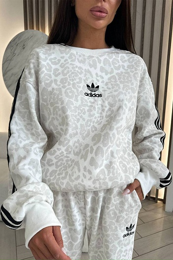 Женский костюм Adidas белого цвета   