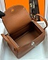Женская кожаная сумка Hermes Lindy Premium 26x18x13 см - Brown