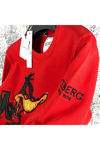 Мужской свитшот Iceberg "Daffy Duck" - Red   