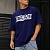 Фиолетовая оверсайз футболка Vetements world tour