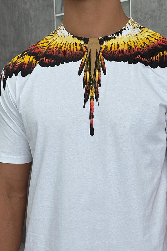 Белая футболка Marcelo Burlon County of Milan Solfolk Wings