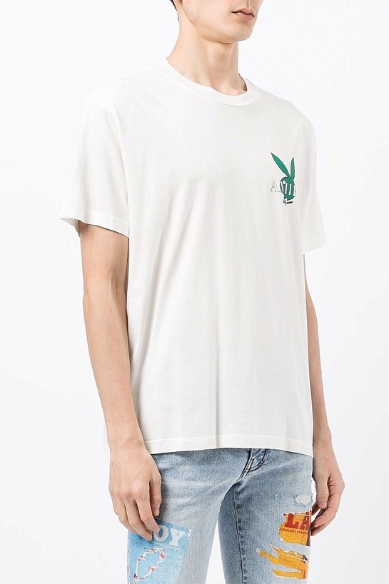 Белая оверсайз футболка Amiri Playboy Bunny