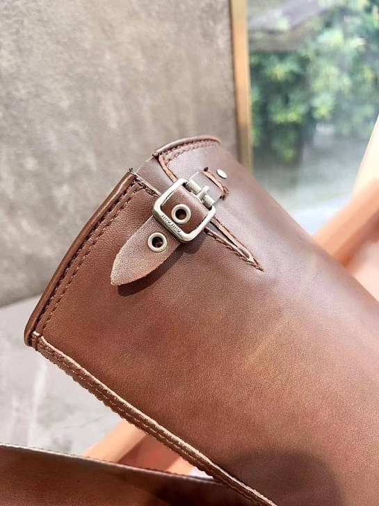 Женские кожаные сапоги MIU MIU Ankle Premium