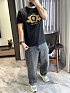 Чёрная футболка Versace Coupe Blason embroidered