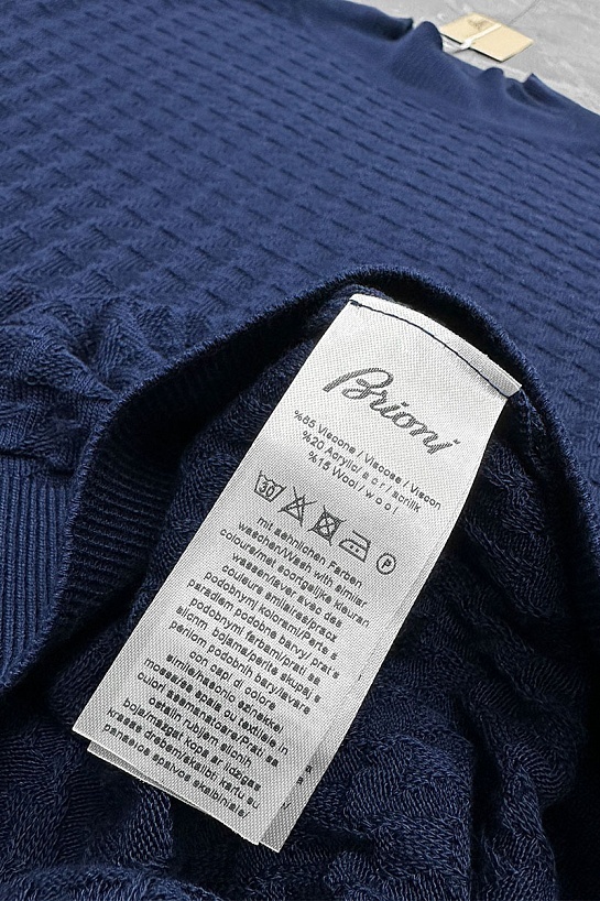 Мужская водолазка Brioni синего цвета