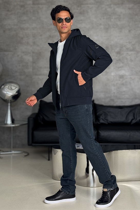 Синяя ветровка C.P. Company Pro-Tek lens detail