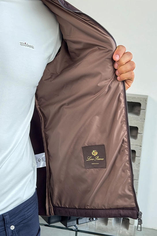 Мужская куртка Loro Piana коричневого цвета