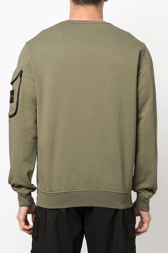 Зелёный свитшот compass-patch crewneck