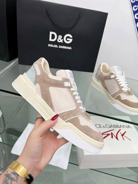 Женские комбинированные кроссовки Dolce&Gabbana New Roma