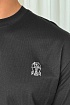 Мужская тёмно-серая футболка Brunello Cucinelli