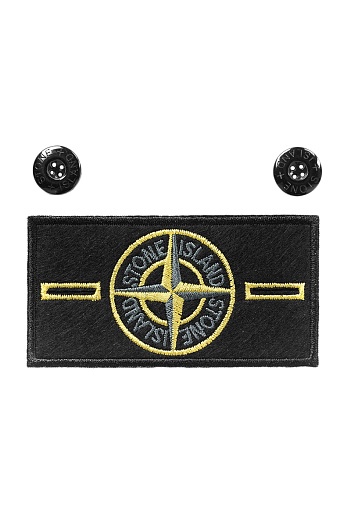 Классический патч Stone Island - Black / Yellow   