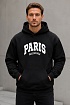 Худи чёрного цвета Balenciaga Paris logo-print