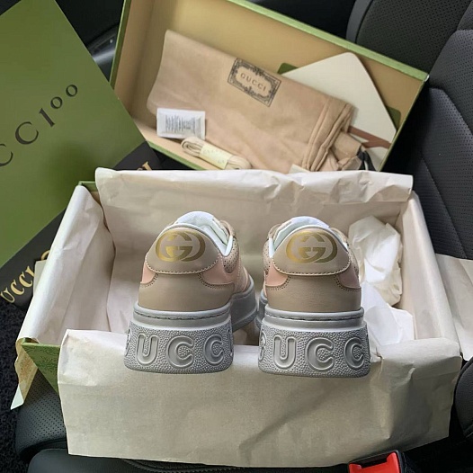 Женские кроссовки Gucci GG Chunky B - Beige / Grey   