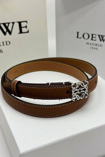Женский кожаный ремень Loewe Anagram - ширина 2 см, длина 75 / 80 / 85 / 90 см (2 расцветки)   