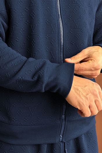 Кофта на молнии Louis Vuitton monogram all-over - Navy   