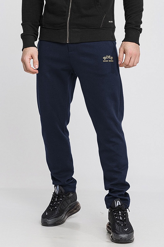 Тёмно-синие спортивные штаны Hugo Boss logo-embroidered