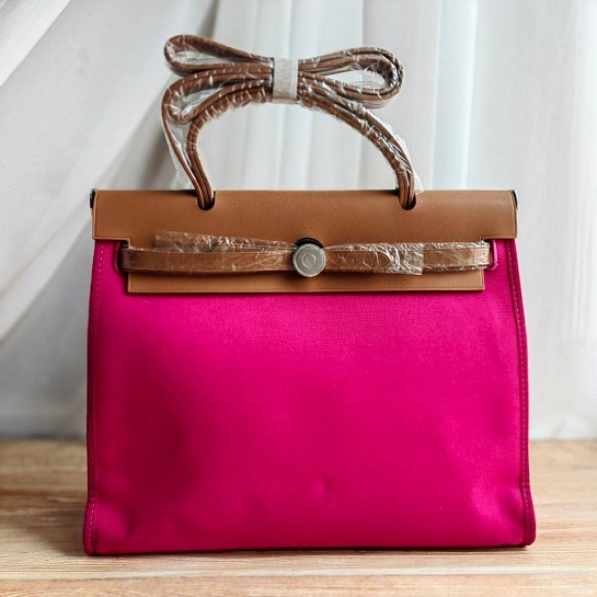 Женская сумка Hermes HerBag 30x25 см - Pink