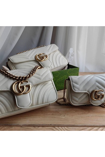 Кожаная сумка Gucci GG Marmont Medium 23x13 см   