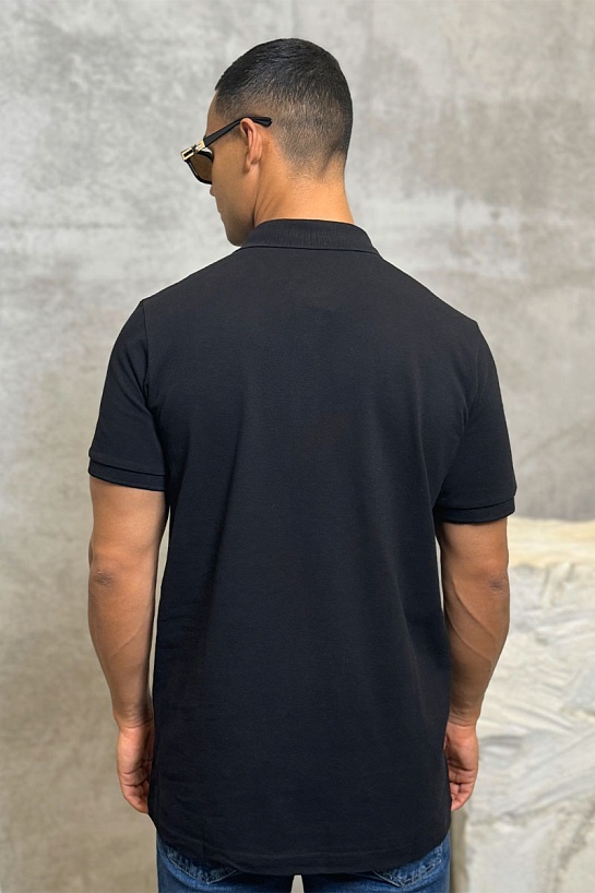 Классическое чёрное поло Dior CD Icon