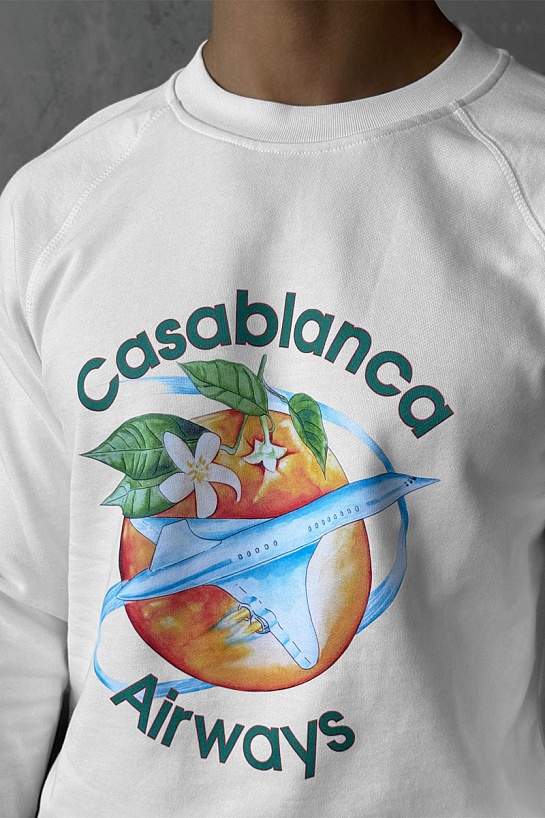 Белый свитшот Casablanca Orbite Autour De l'Orange