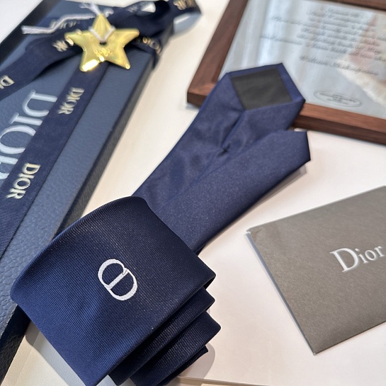 Галстук Dior logo-embroidered premium - Navy