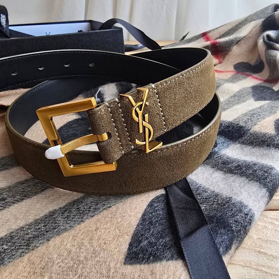 Замшевый ремень Yves Saint Laurent