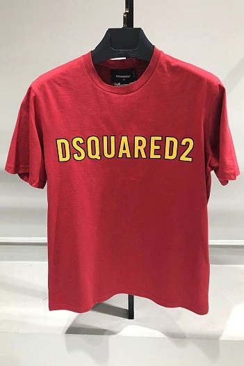 Красная мужская футболка Dsquared2   