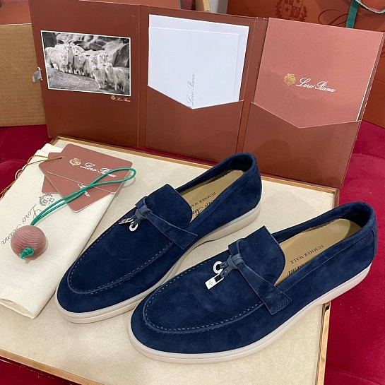 Женские замшевые лоферы Loro Piana Summer Charms Walk premium