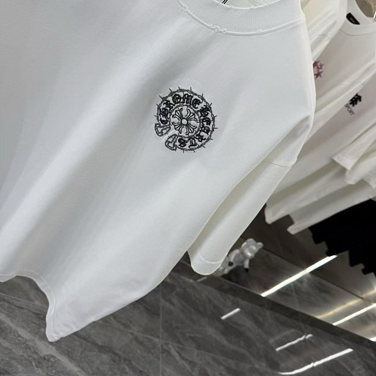 Белая оверсайз футболка Chrome Hearts Premium