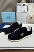 Женские замшевые кроссовки Prada Premium - Black