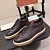 Кожаные кроссовки с мехом Loro Piana high-top