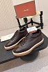 Кожаные кроссовки с мехом Loro Piana high-top