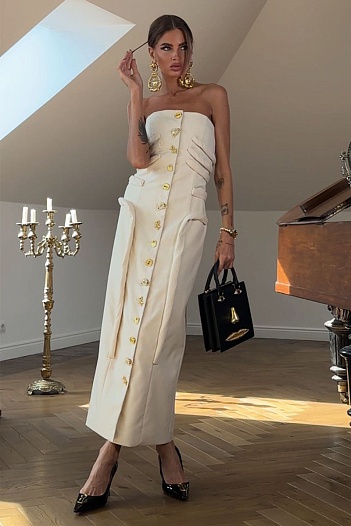 Женское платье белого цвета Schiaparelli   