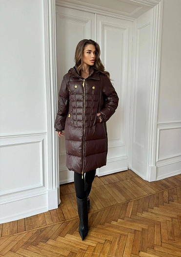 Женский пуховик Schiaparelli Premium - Brown   