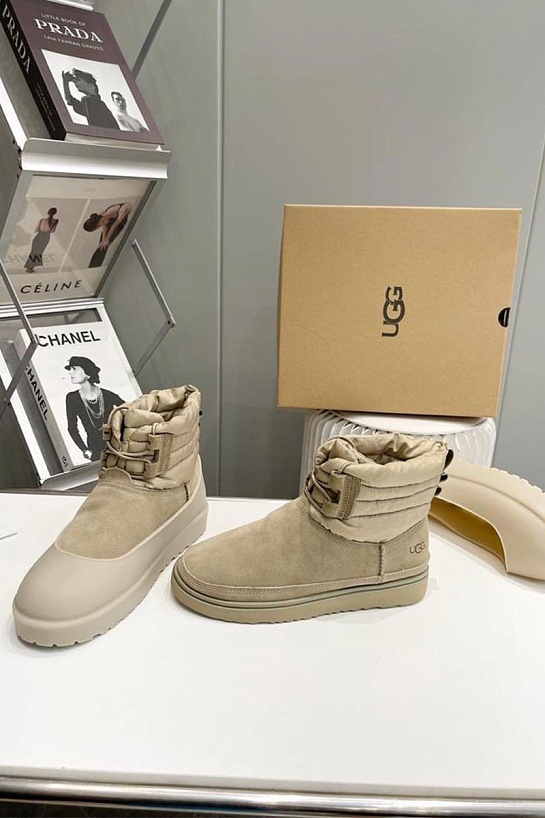 Ботинки с мехом UGG Classic Mini Lace-Up - Dune