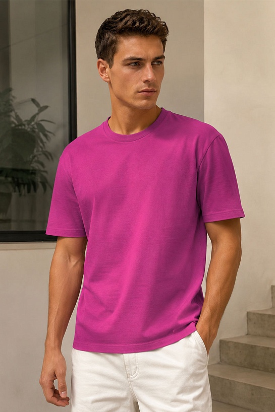 Фиолетовая оверсайз футболка Bottega Veneta basic