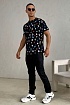 Мужская чёрная футболка Louis Vuitton Monogram All-over