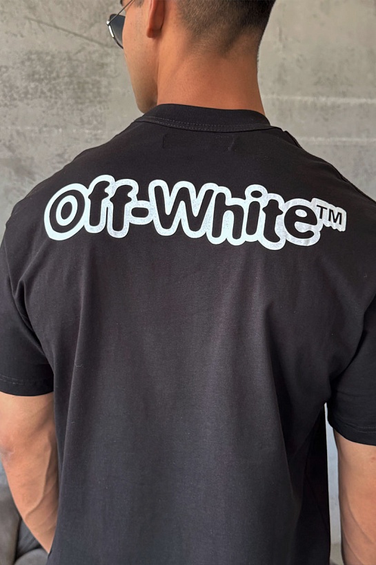 Чёрная оверсайз футболка Off-White