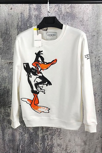 Мужской свитшот Iceberg "Daffy Duck" - White   