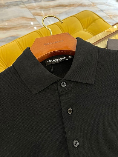 Мужское поло Dolce & Gabbana Premium - Black   