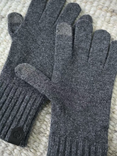 Кашемировые перчатки Loro Piana premium - Dark Flower Grey   