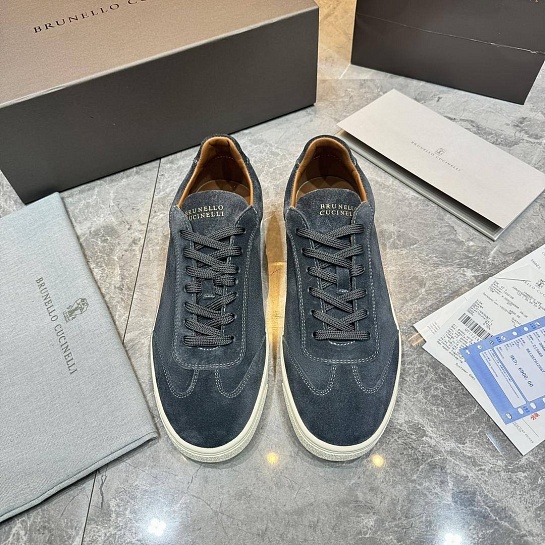 Мужские замшевые кроссовки Brunello Cucinelli