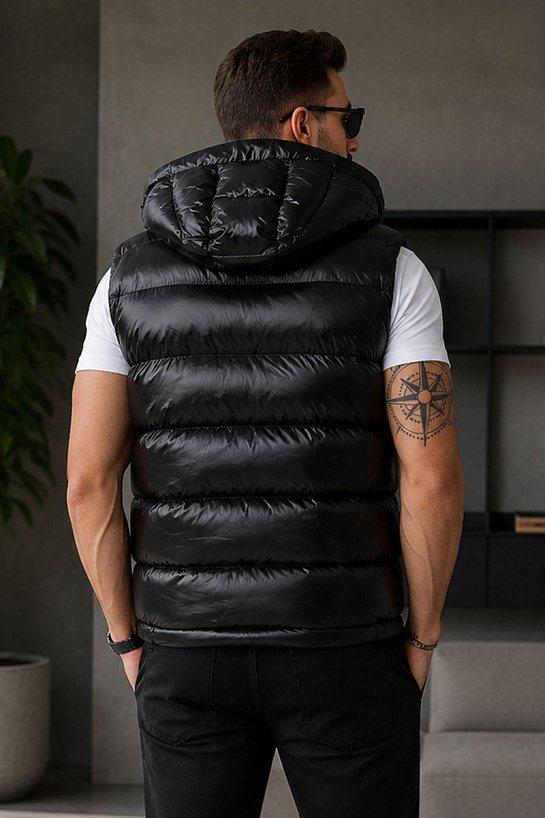 Мужской жилет Moncler logo-patch - Black